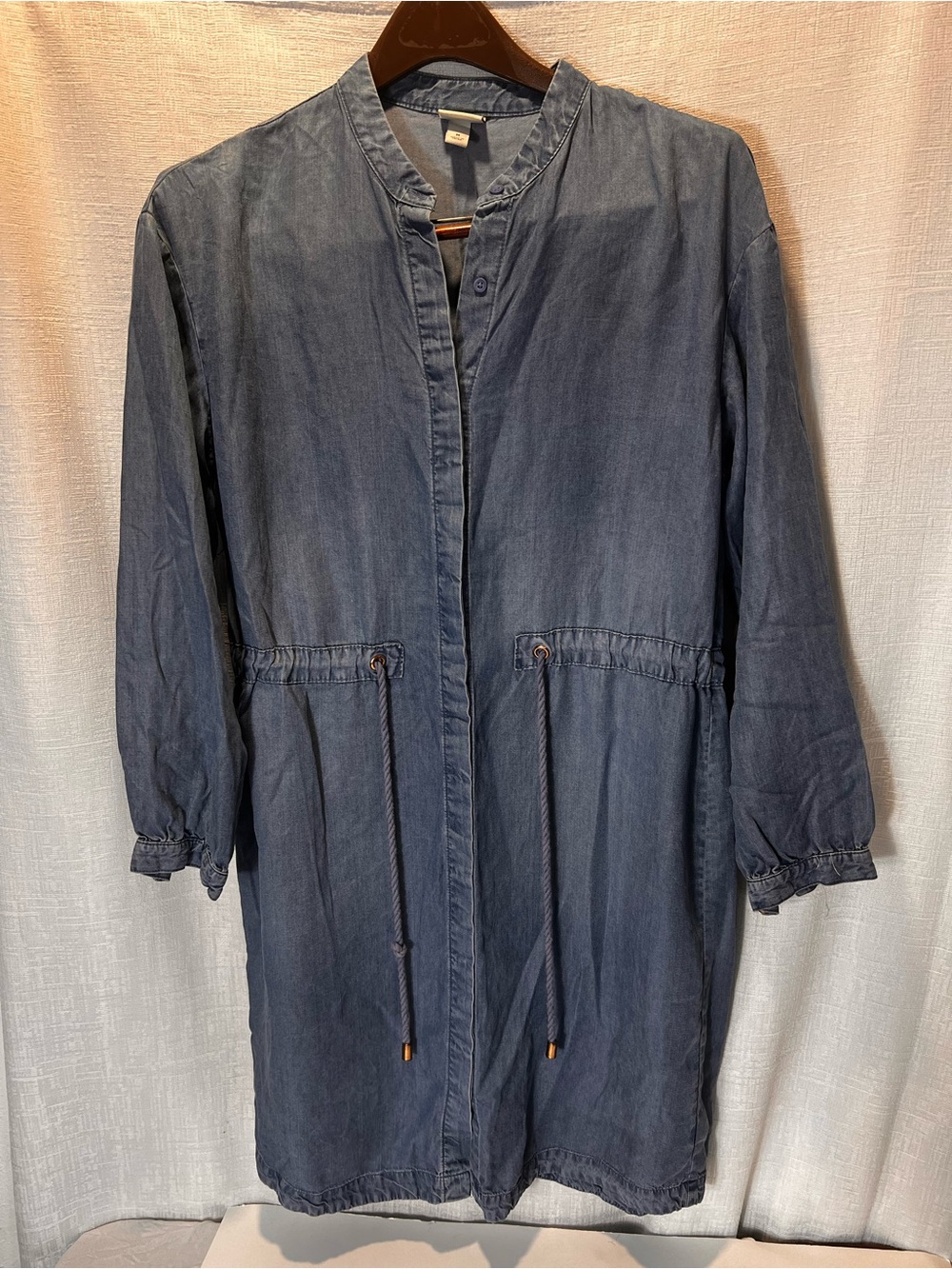 A NEW DAY  Women's Dark Blue Drawstring Denim Dress SIZE LARGE